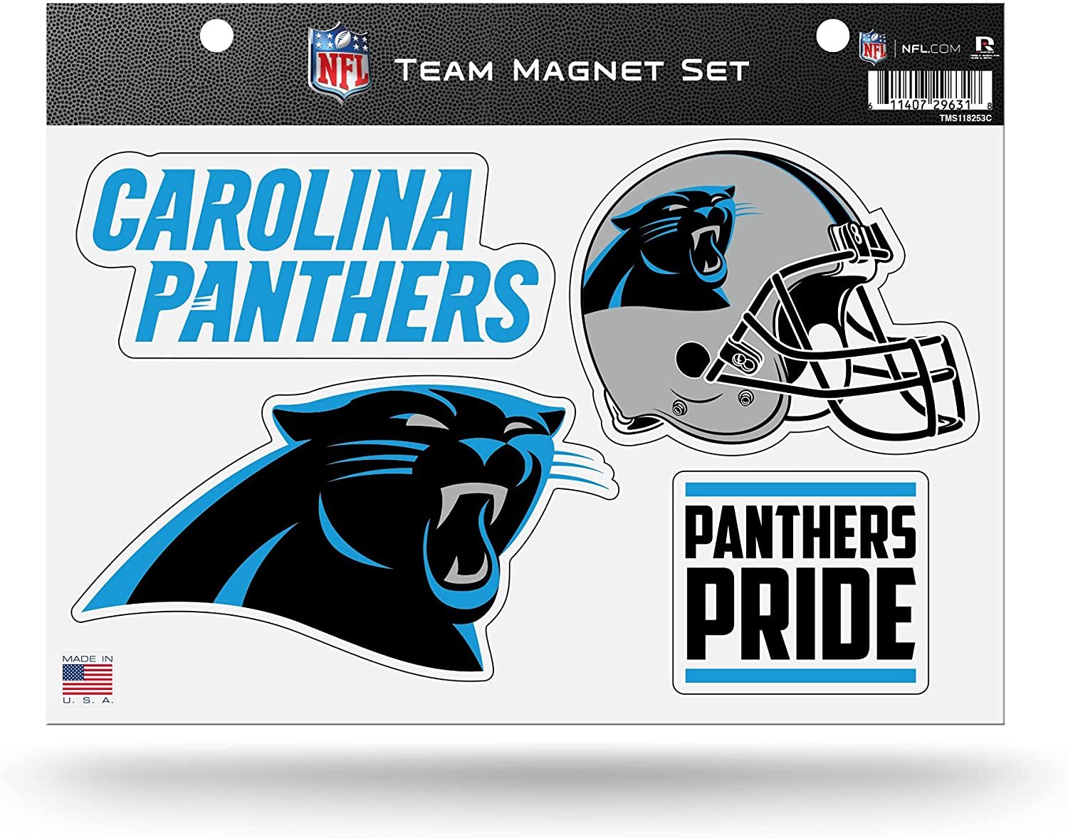 Carolina Panthers Multi Magnet Set 8.5x11 Inch Sheet Die Cut Auto Home
