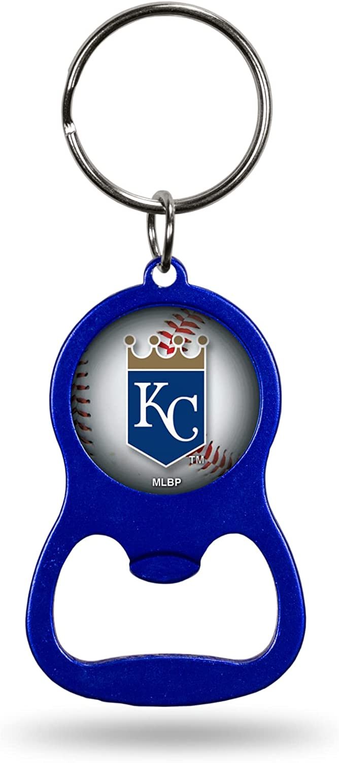 Kansas City Royals Premium Solid Metal Bottle Opener Keychain, Key Ring, Team Color