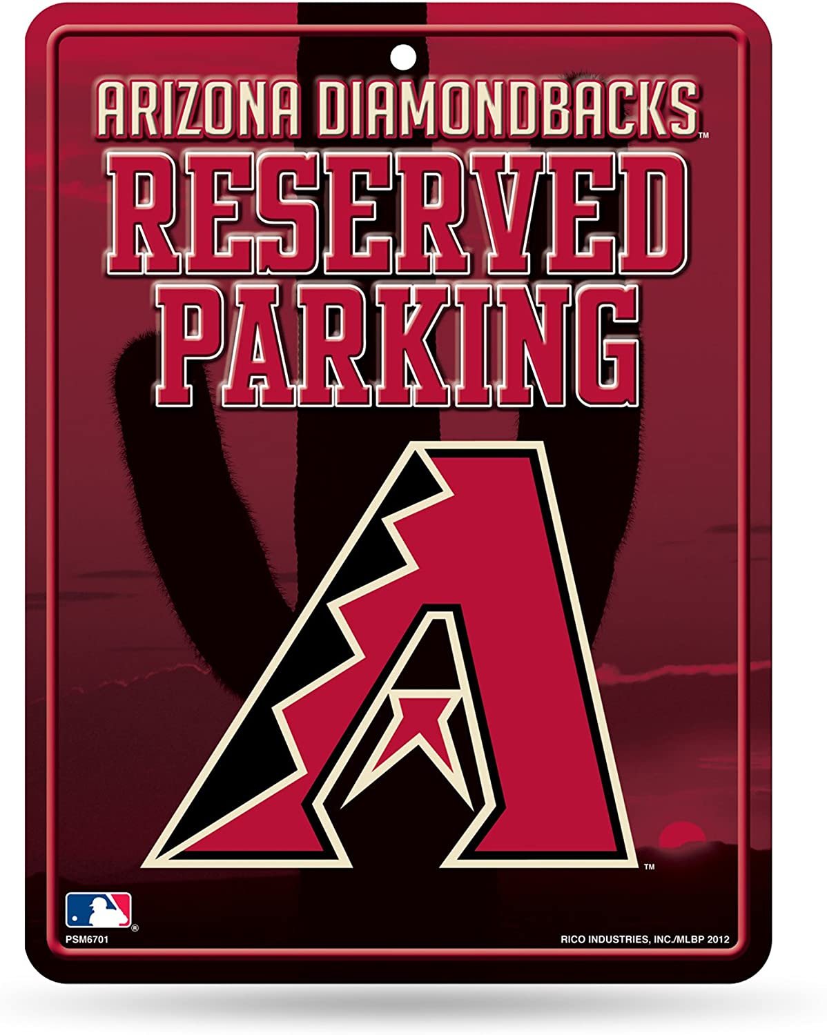 Arizona Diamondbacks Metal Parking Sign