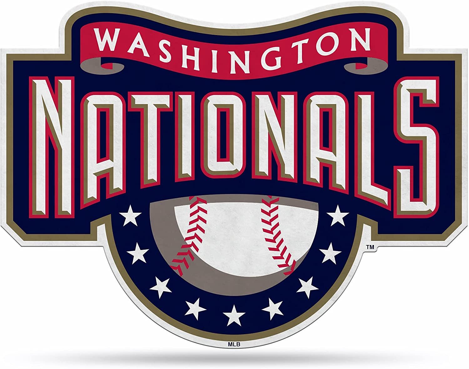 Washington Nationals Pennant Shape Cut Retro Design