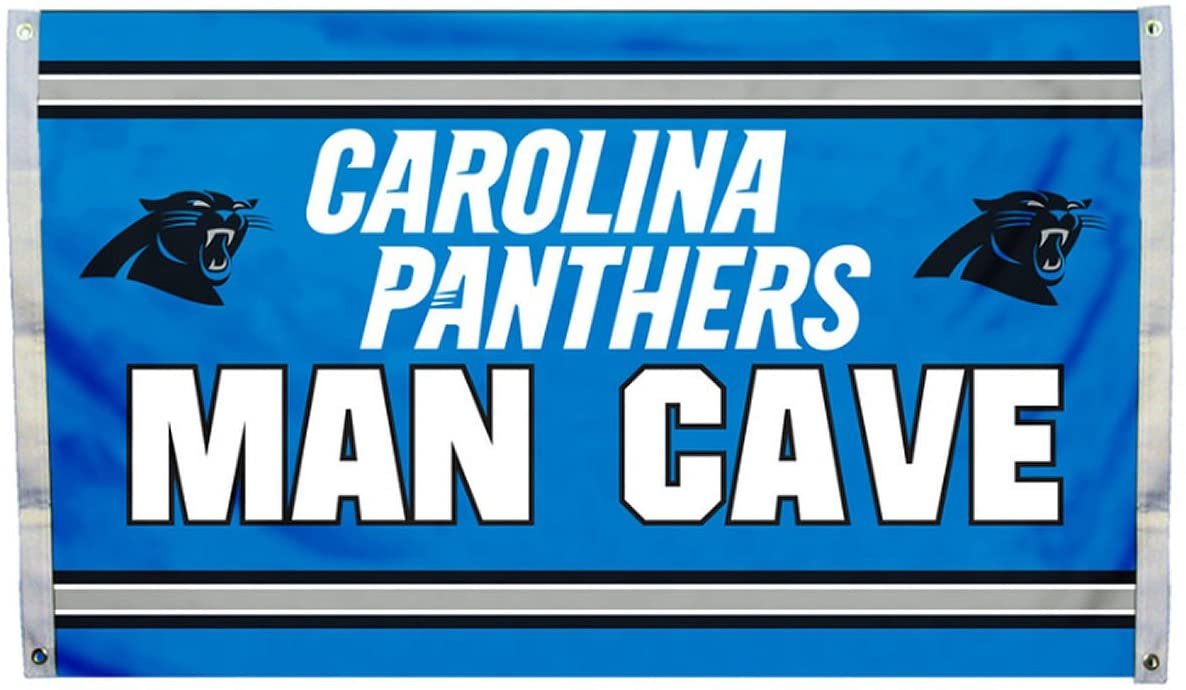 Carolina Panthers 3' x 5' Flag Banner with Metal Grommets Outdoor Man Cave Design