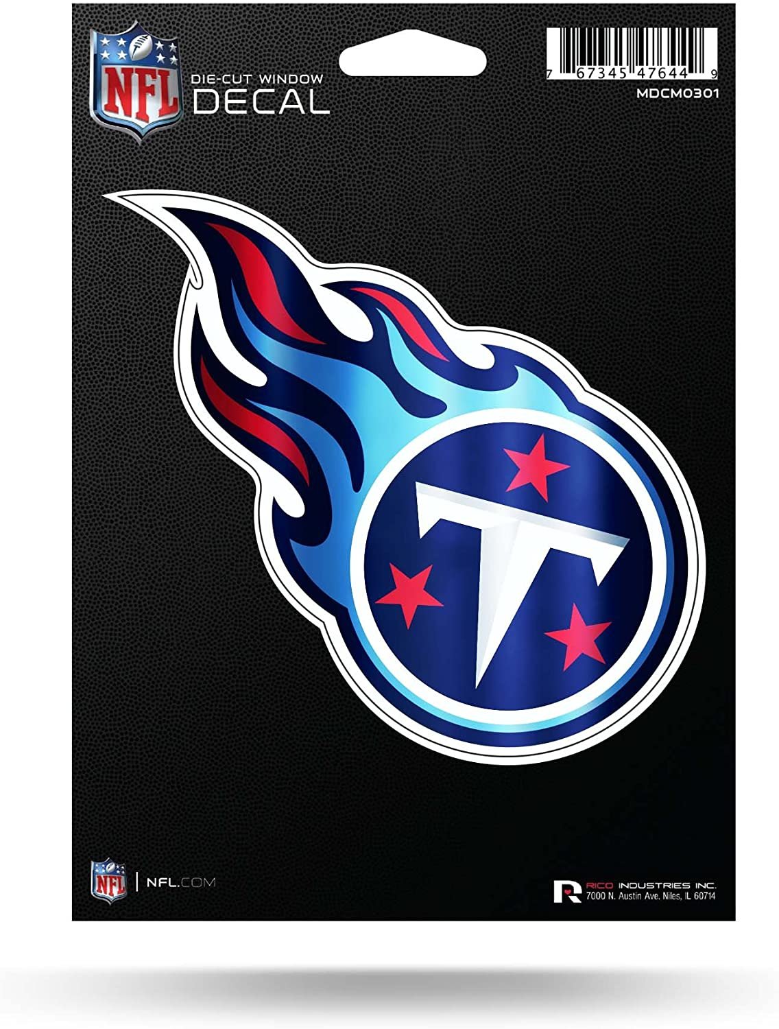 Tennessee Titans 5 Inch Die Cut Flat Vinyl Decal Sticker Chrome Metallic Shimmer Design Adhesive Backing