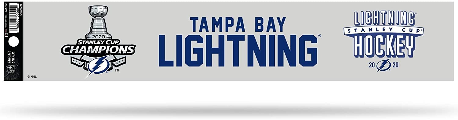 Tampa Bay Lightning 2020 Stanley Cup Champions Decal Sticker 16 Inch Flat Vinyl Rear Tailgate Auto Emblem Hockey