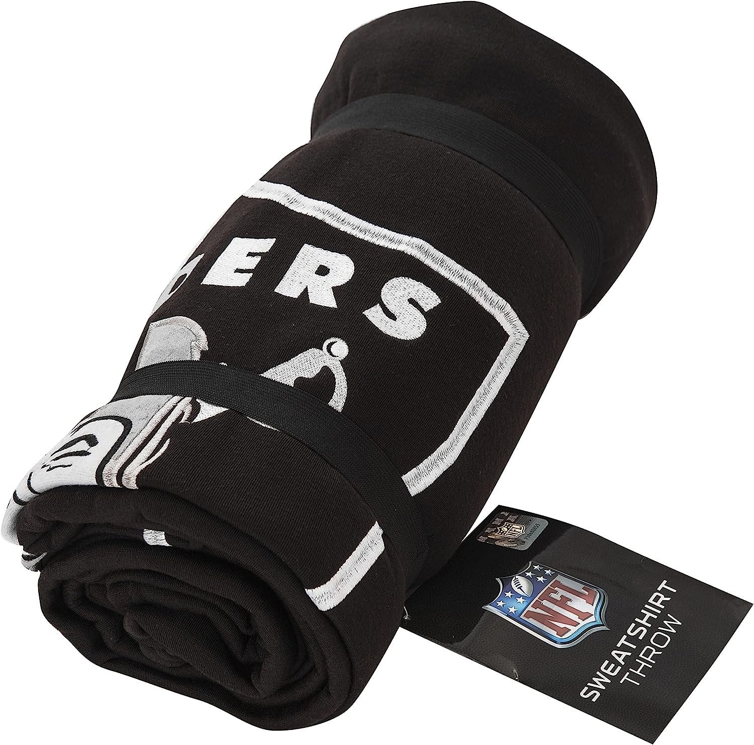 Las Vegas Raiders Throw Blanket, Sweatshirt Design, Embroidered Logo, Dominate Style, 54x84 Inch