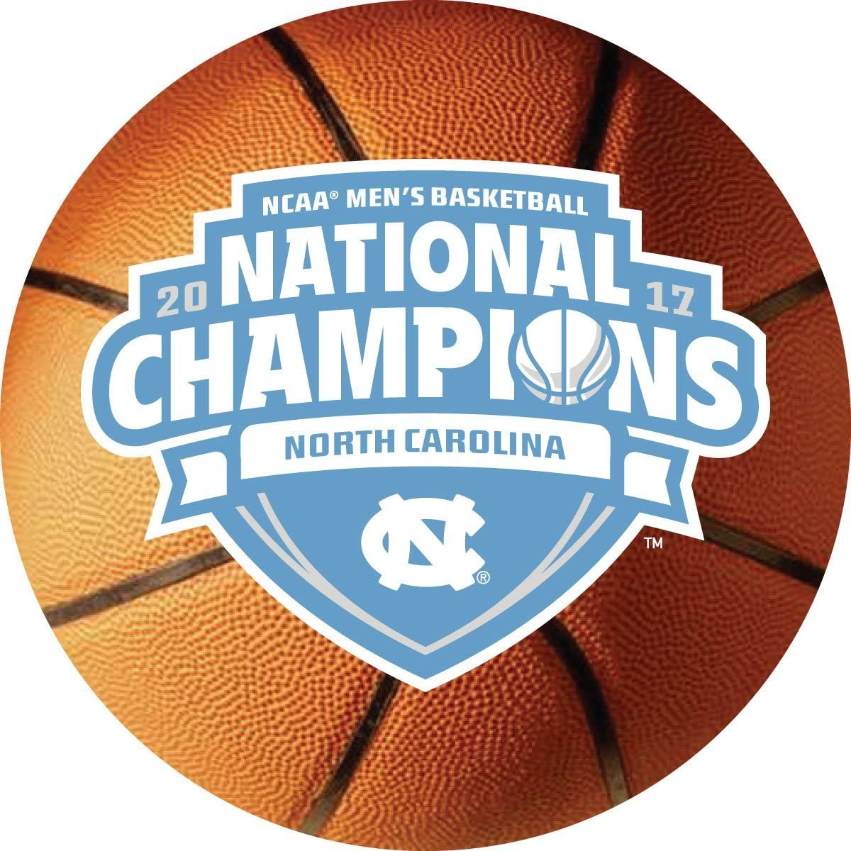 North Carolina Tar Heels University of 2017 Basketball Champions 4" Magnet Round