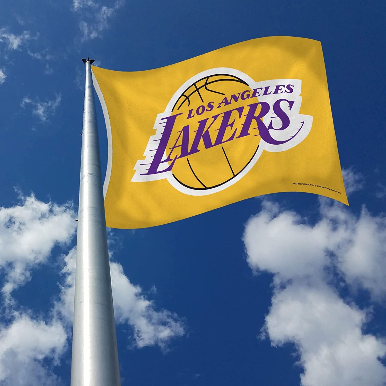Los Angeles Lakers YELLOW 3' x 5' Banner Flag Single Sided Indoor or Outdoor Metal Grommets