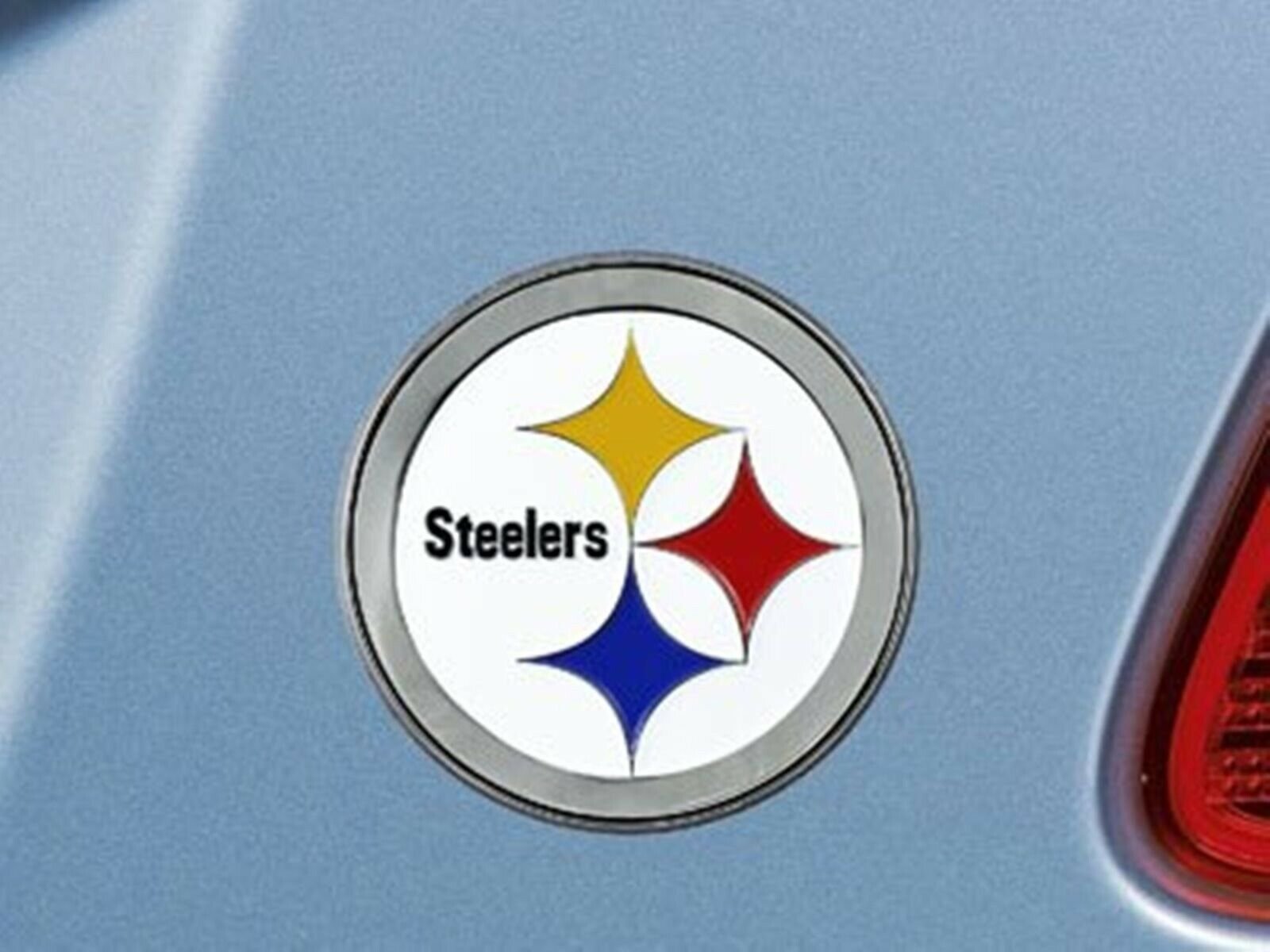 Pittsburgh Steelers Premium Solid Metal COLOR Auto Emblem Raised Decal Football