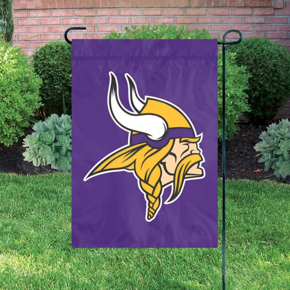 Minnesota Vikings Premium Garden Flag Banner Applique Embroidered 12.5 x 18 Inches