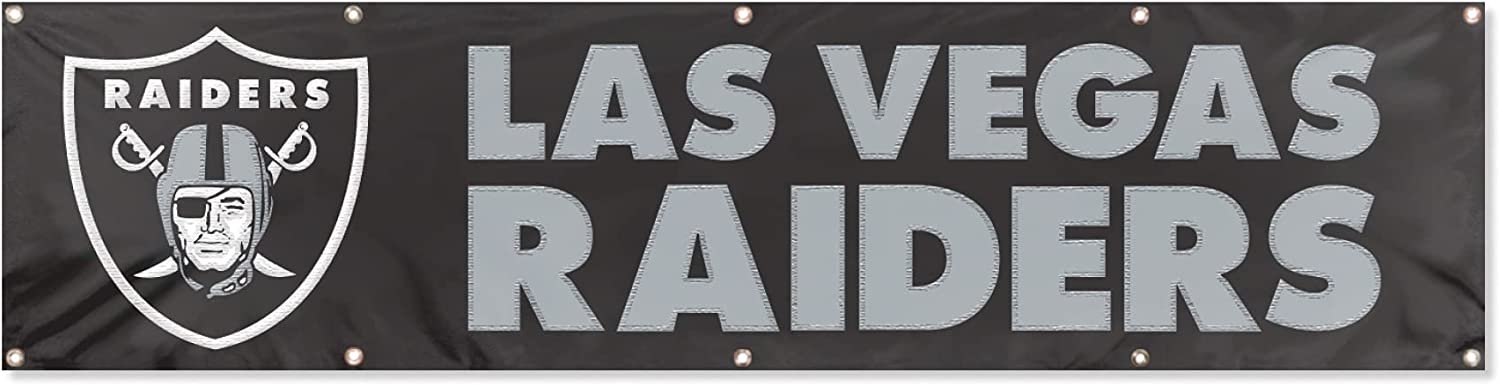 Las Vegas Raiders Huge 8x2 Feet Banner Flag Metal Grommets