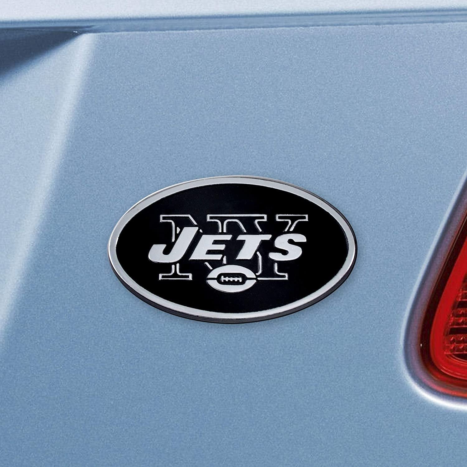 New York Jets Solid Metal Raised Auto Emblem Decal Adhesive Backing