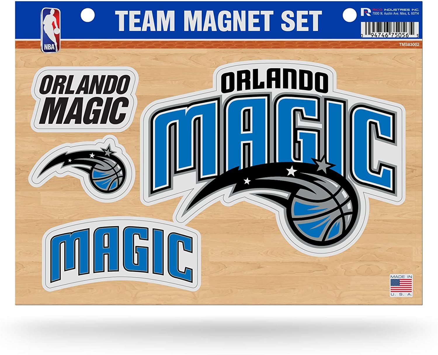 Orlando Magic Team Multi Magnet Set, 8.5x11 Inch Sheet, Die Cut, Auto Home
