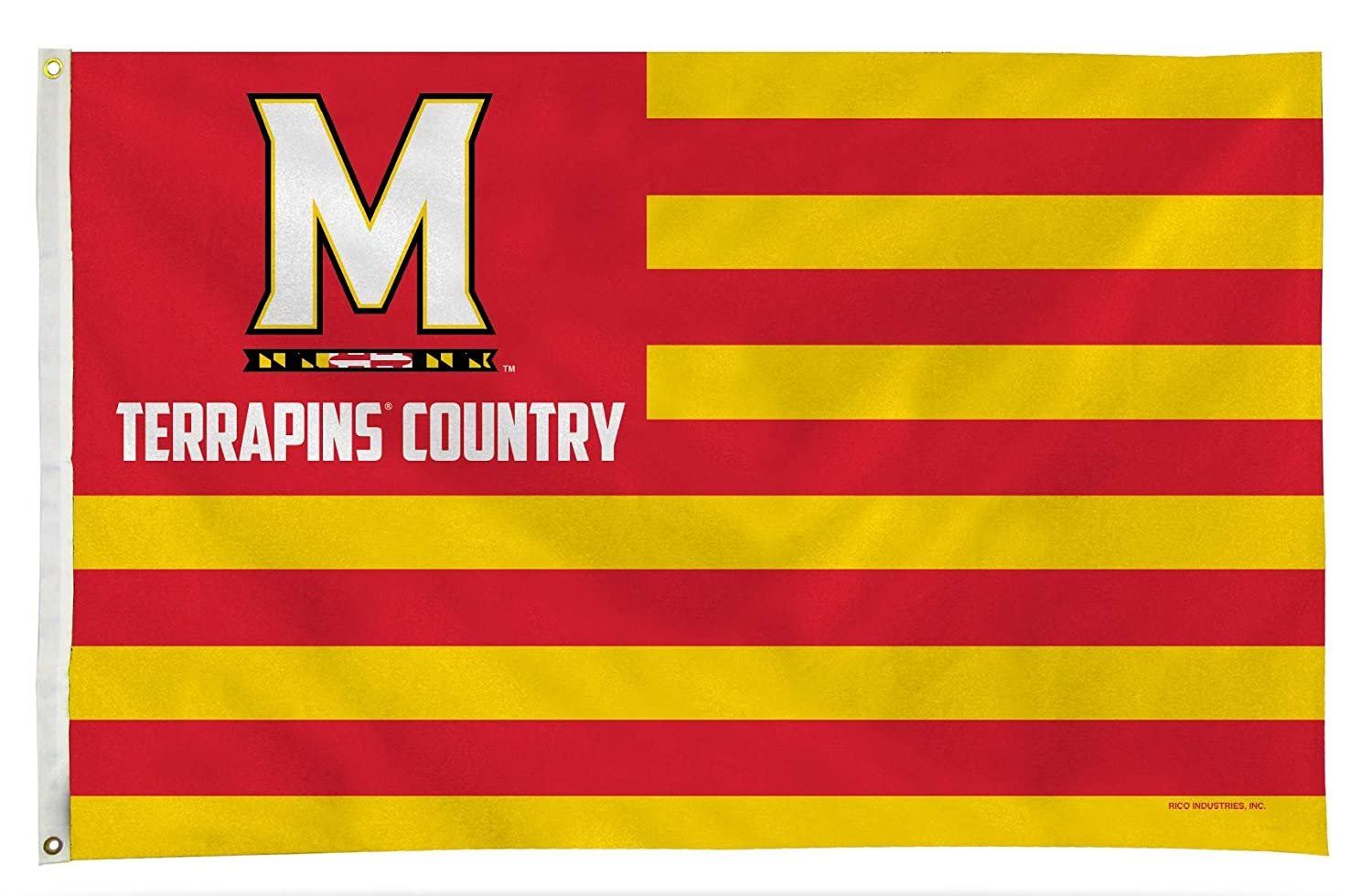 University of Maryland Terrapins Premium 3x5 Feet Flag Banner, Country Design, Metal Grommets, Outdoor Use, Single Sided