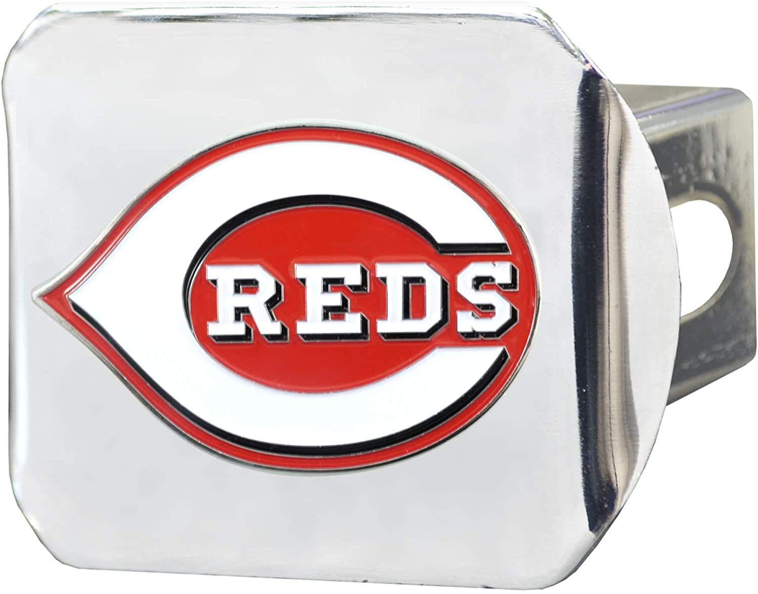 Cincinnati Reds Hitch Cover Solid Metal with Raised Color Metal Emblem 2" Square Type III