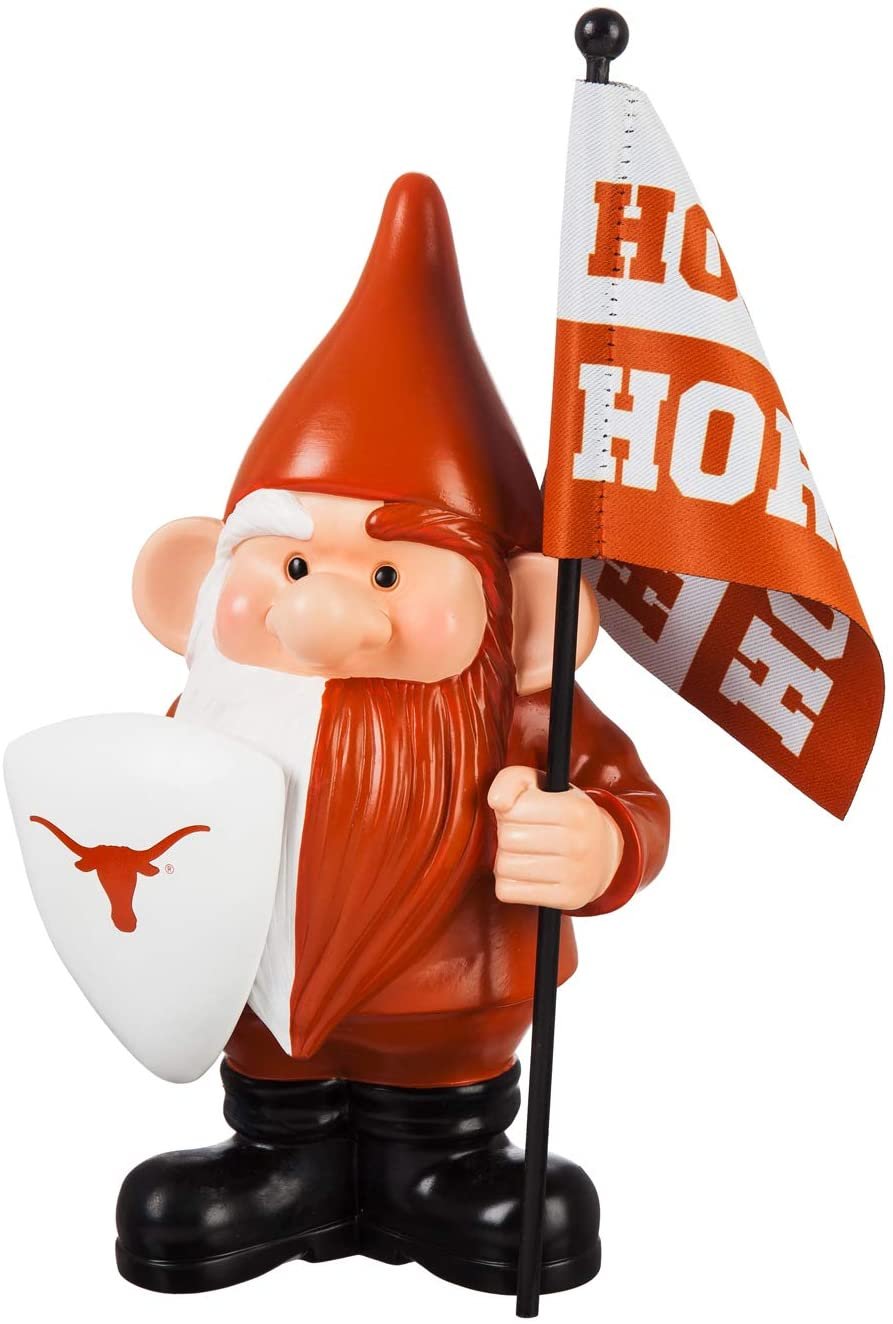 University of Texas Longhorns 10 Inch Outdoor Garden Gnome, Includes Team Flag