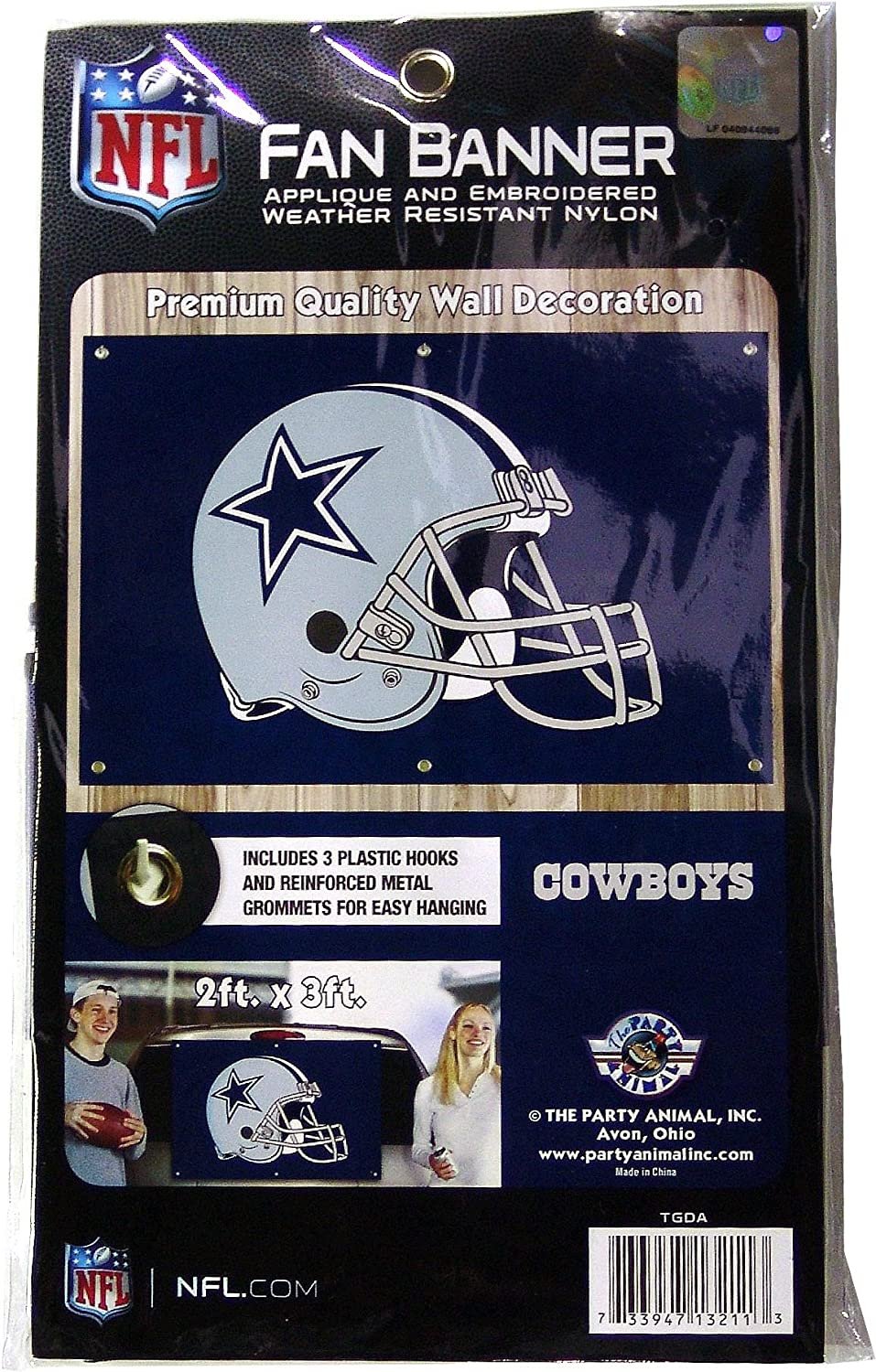 Dallas Cowboys 2x3 Foot Flag Banner Indoor Outdoor Embroidered Applique
