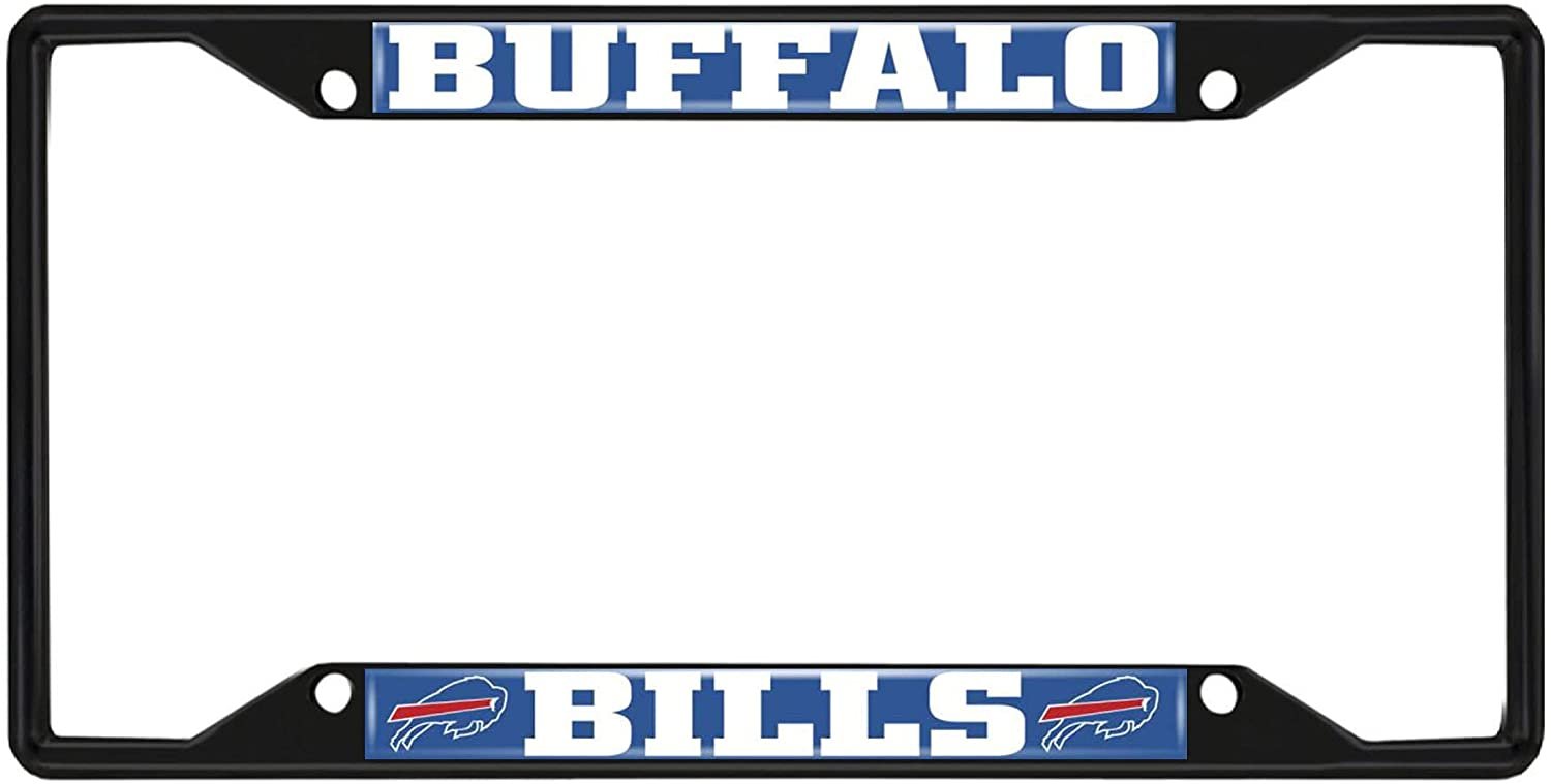 Buffalo Bills Metal License Plate Frame Black Finish Tag Cover