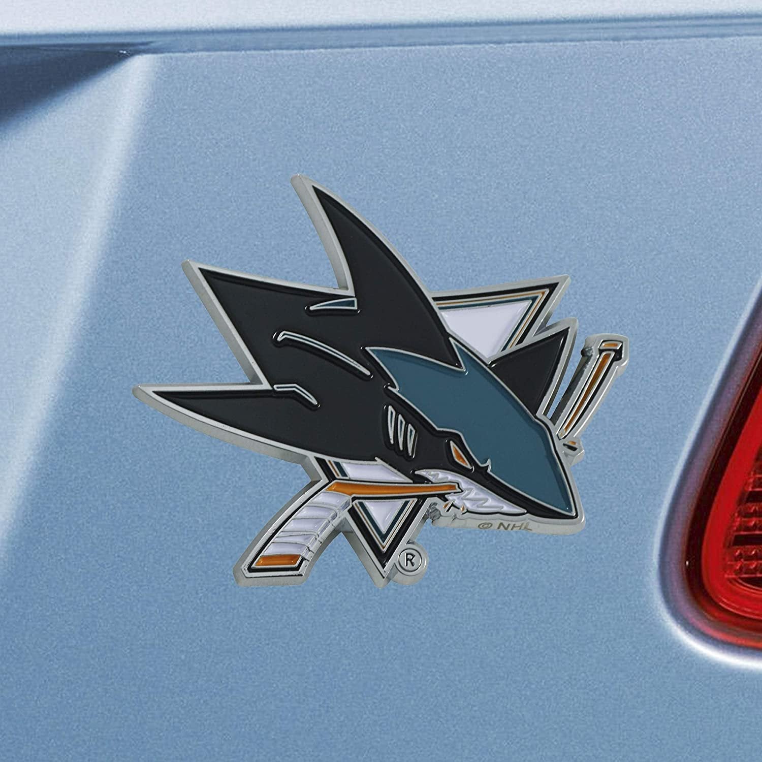 San Jose Sharks Solid Metal Color Auto Emblem