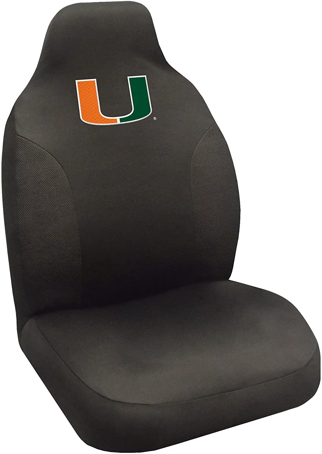 FANMATS 15080 NCAA University of Miami Hurricanes Polyester Seat Cover