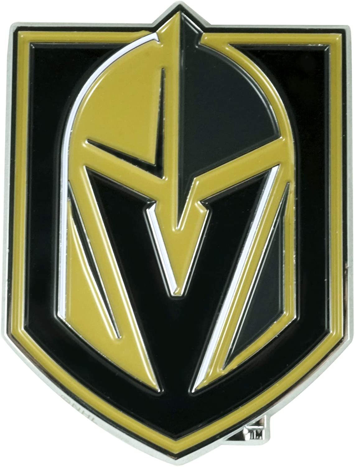 Vegas Golden Knights Solid Metal Color Auto Emblem Raised Decal Adhesive Tape Backing