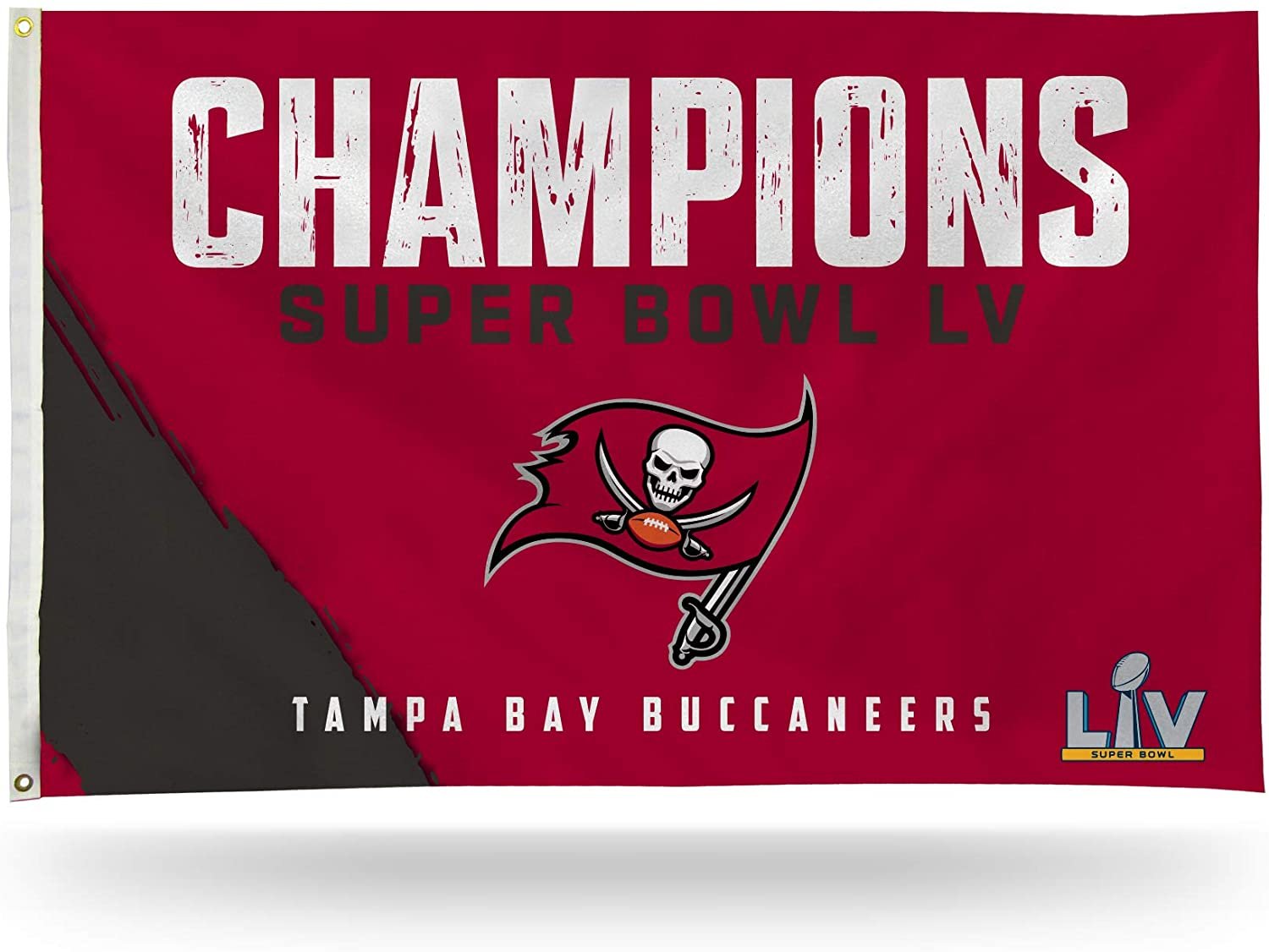 Tampa Bay Buccaneers Super Bowl LV Champions Premium 3x5 Feet Flag Banner, Metal Grommets, Outdoor Use, Single Sided
