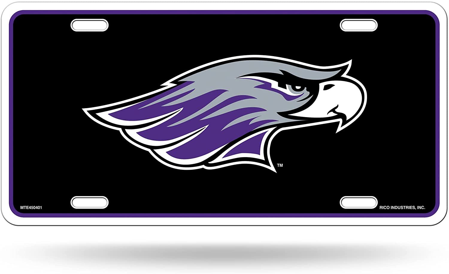 University of Wisconsin Whitewater Warhawks Metal Auto Tag License Plate, Hawk Design, 6x12 Inch