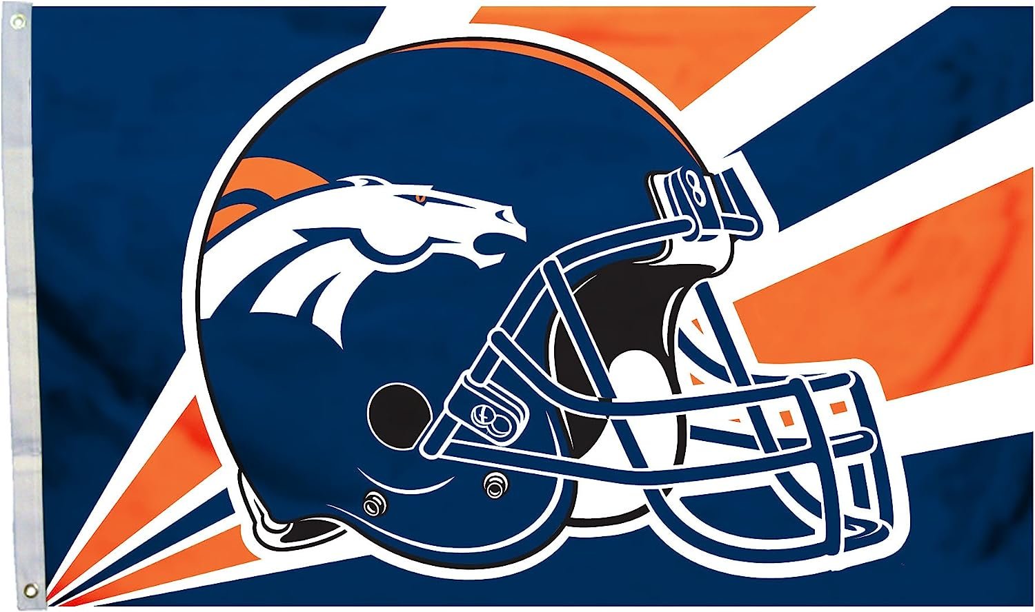 Denver Broncos Flag Banner 3x5 Feet Metal Grommets Helmet Design