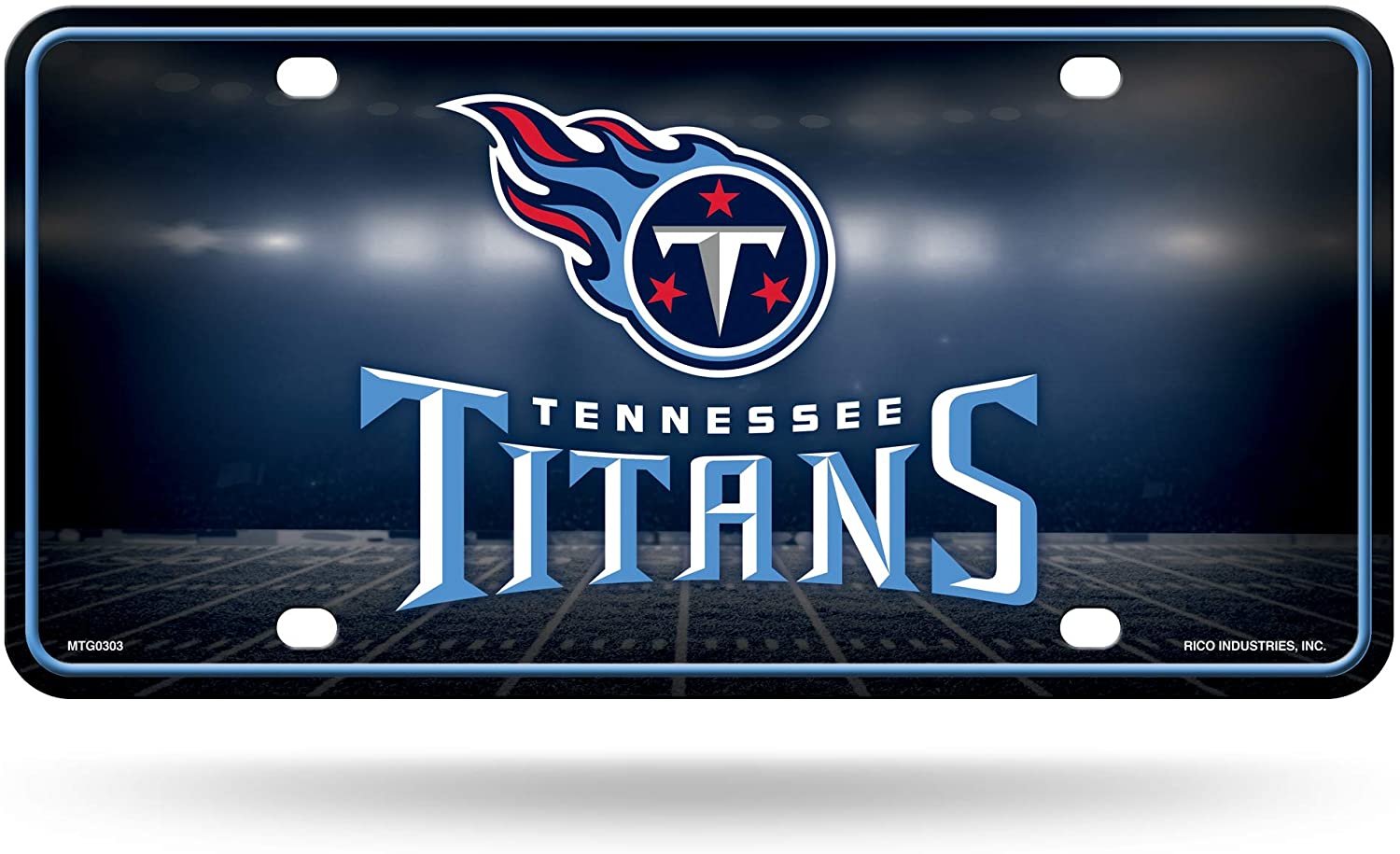 Tennessee Titans Metal Auto Tag License Plate, Logo Design, 12x6 Inch