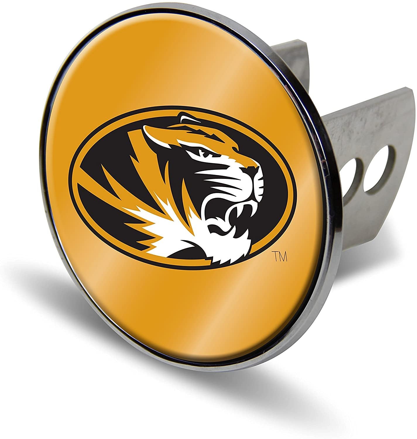 Missouri Tigers Metal Hitch Cover with Laser Cut Mirrored Acrylic Insert for 2 Inch Receiver University of