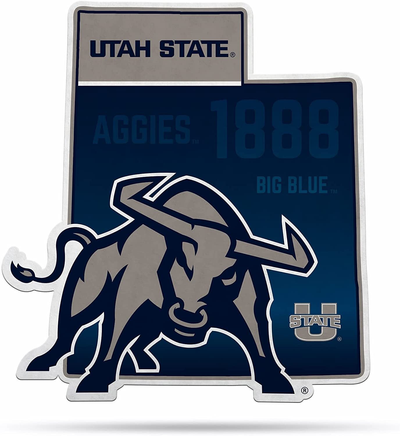 Utah State Aggies Pennant State Shape 18 Inch Soft Felt University of