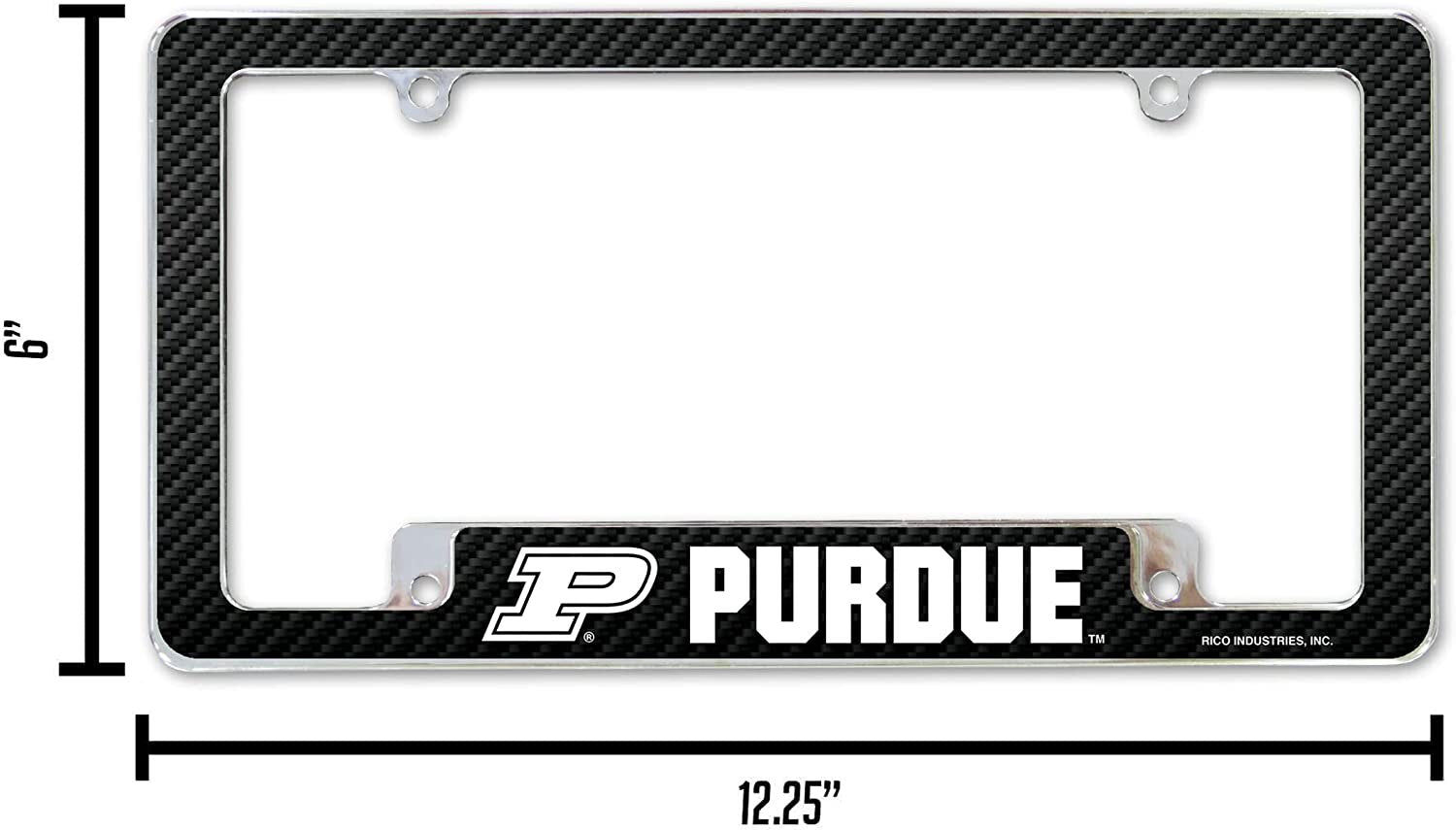 Purdue Boilermakers Metal License Plate Frame Tag Cover Carbon Fiber Design University