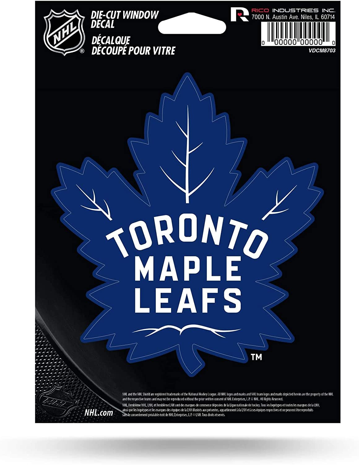 Toronto Maple Leafs 5 Inch Decal Sticker Die Cut Flat Vinyl Adhesive Backing
