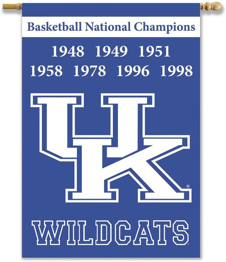 University of Kentucky Wildcats Premium 2-Sided Banner House Flag, Champions Years, 28x40 Inch, Outdoor