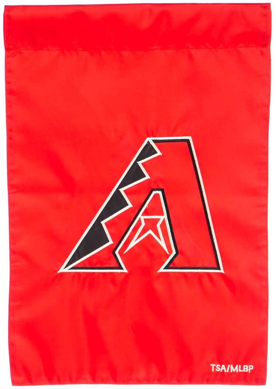 Arizona Diamondbacks Premium Double Sided House Flag Banner, Applique Embroidered, 28x44 Inch, Display Pole Sold Separately