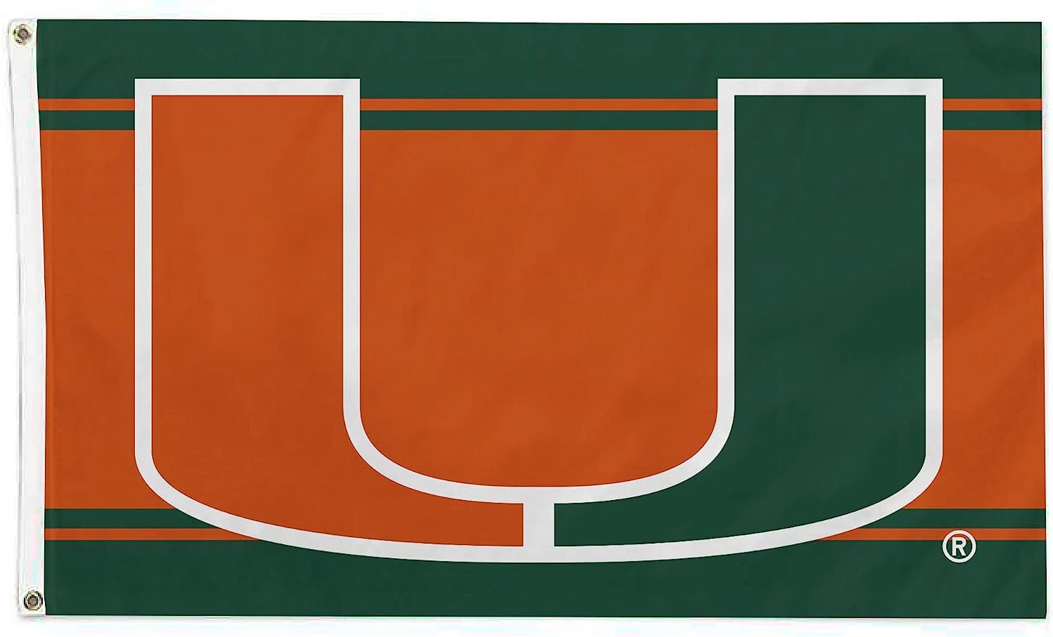 University of Miami Hurricanes Flag Banner 3x5 Feet Metal Grommets Logo Design