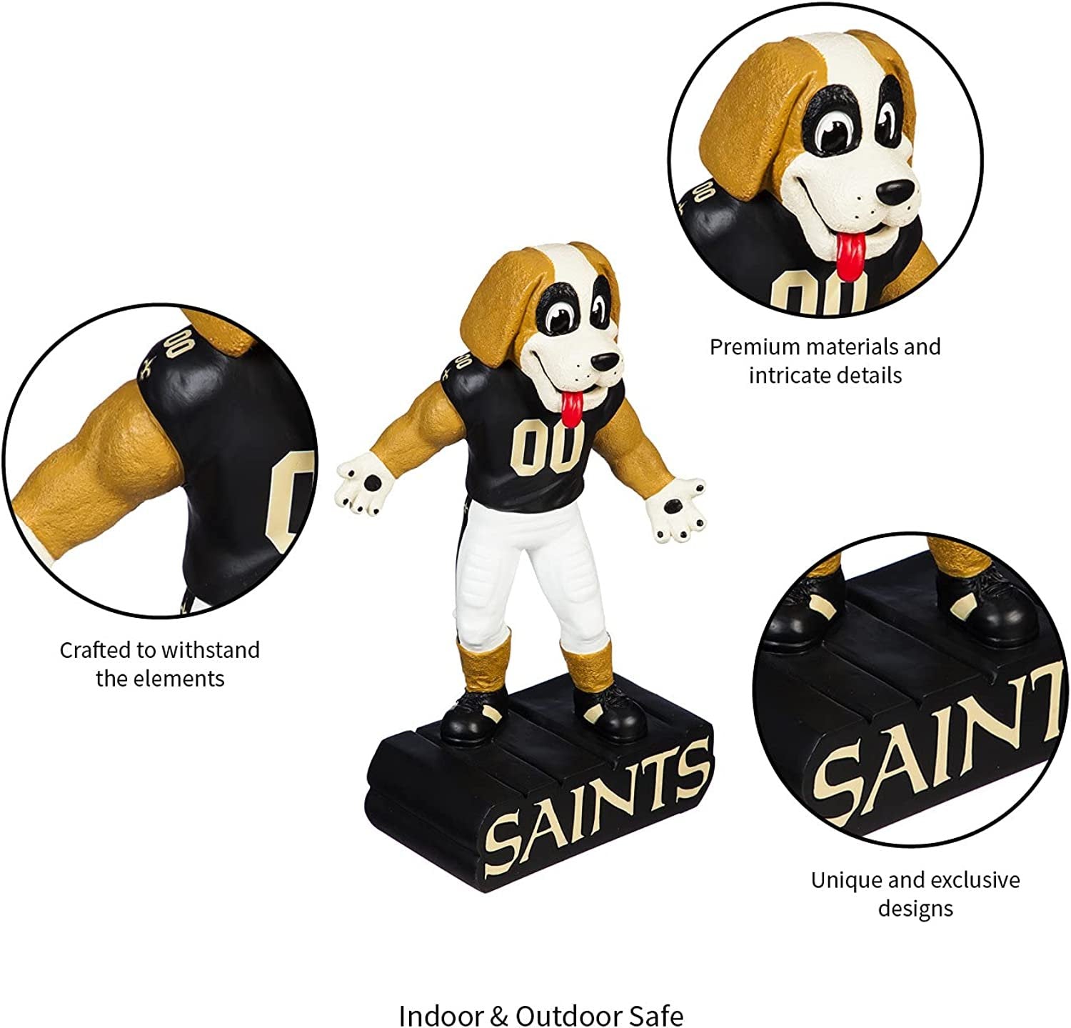 New Orleans Saints 12 Inch Mascot Tiki Totem Garden Statue Resin Outdoor Decoration