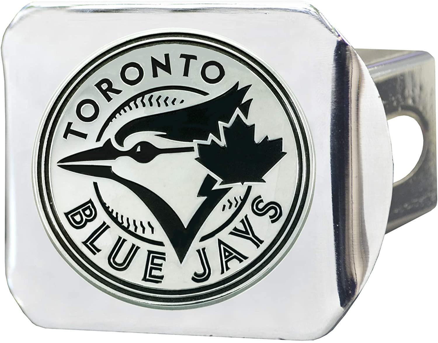 Toronto Blue Jays Hitch Cover Solid Metal with Raised Chrome Metal Emblem 2" Square Type III