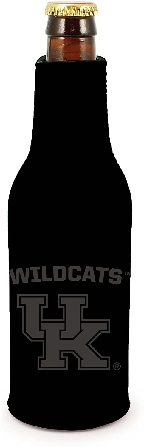 Kentucky Wildcats 2-Pack Zipper Bottle Tonal Black Beverage Insulator Neoprene Holder Cooler University of