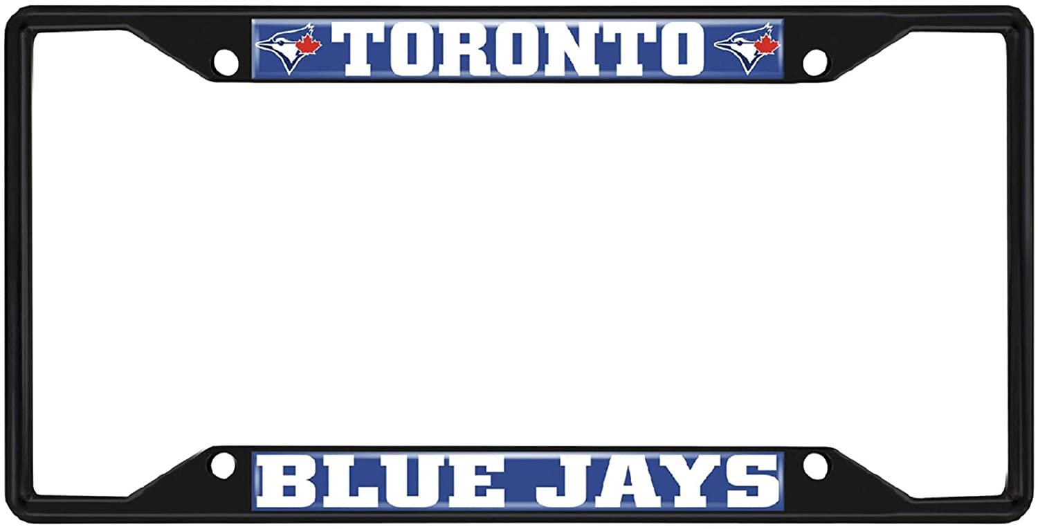 Fanmats MLB Toronta Blue Jays Black Metal License Plate Frame