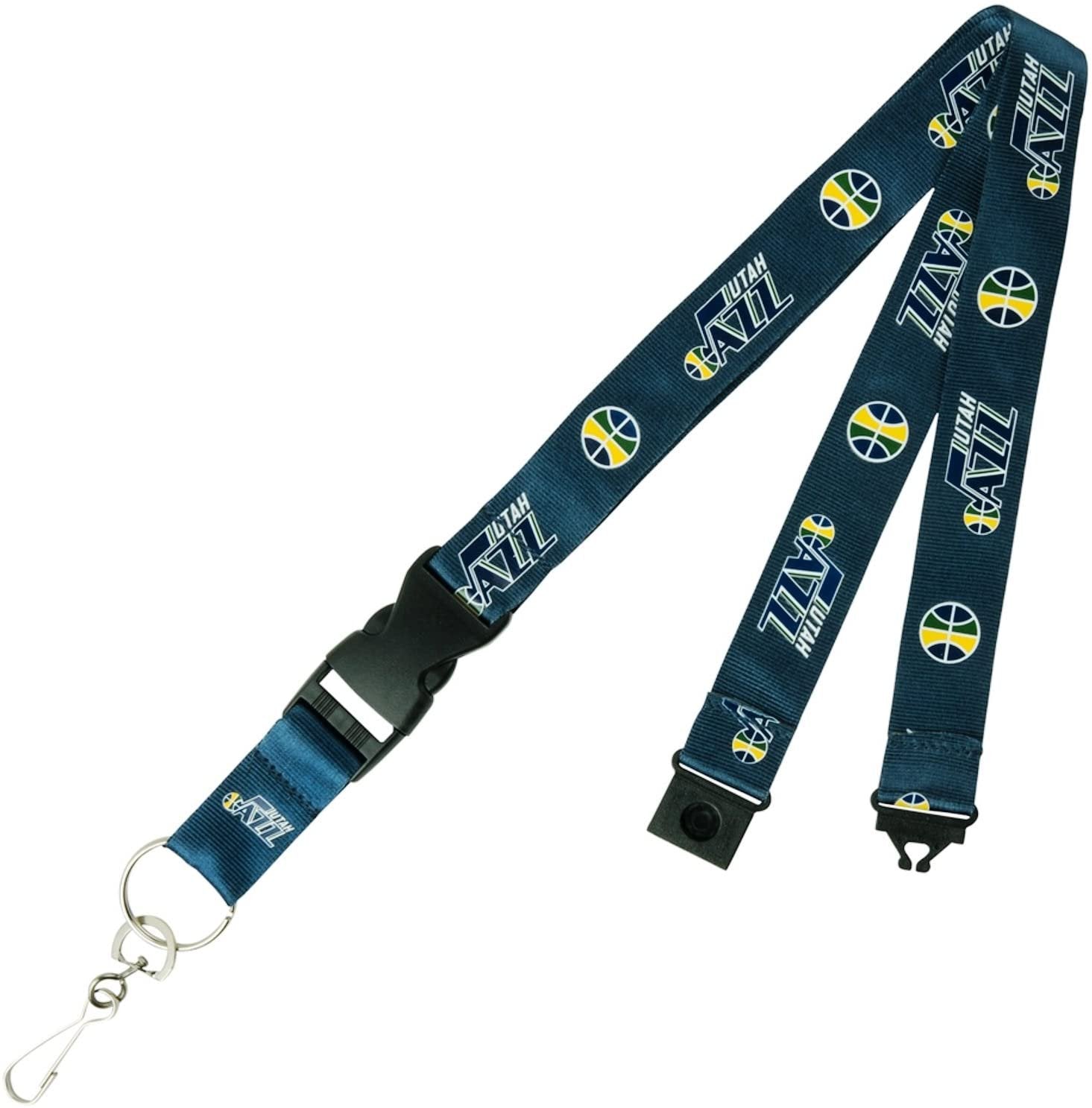 Utah Jazz Lanyard Keychain Double Sided Breakaway Safety Design Adult 18 Inch