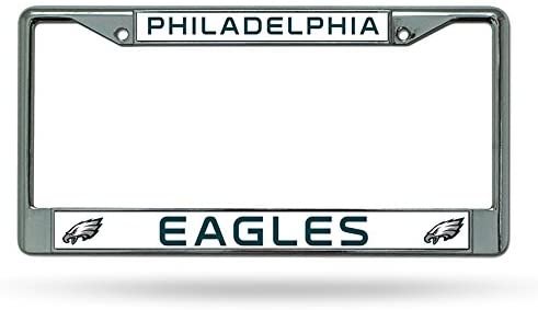 Philadelphia Eagles Premium Metal License Plate Frame Chrome Tag Cover, 12x6 Inch