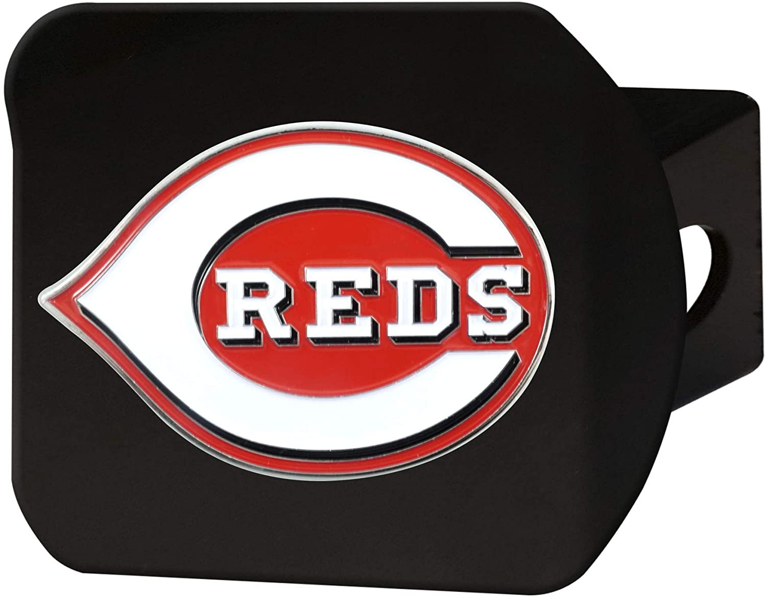 Cincinnati Reds Hitch Cover Black Solid Metal with Raised Color Metal Emblem 2" Square Type III