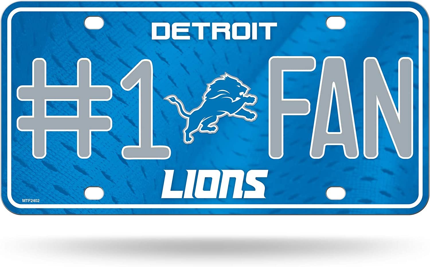 Detroit Lions #1 Fan Metal License Plate Tag