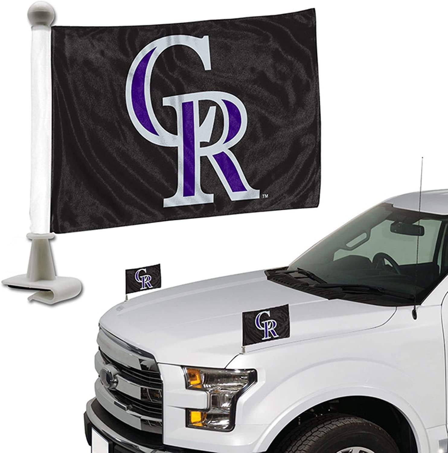 ProMark Colorado Rockies 2-Pack Ambassador Style Auto Flag Car Banner Set Baseball