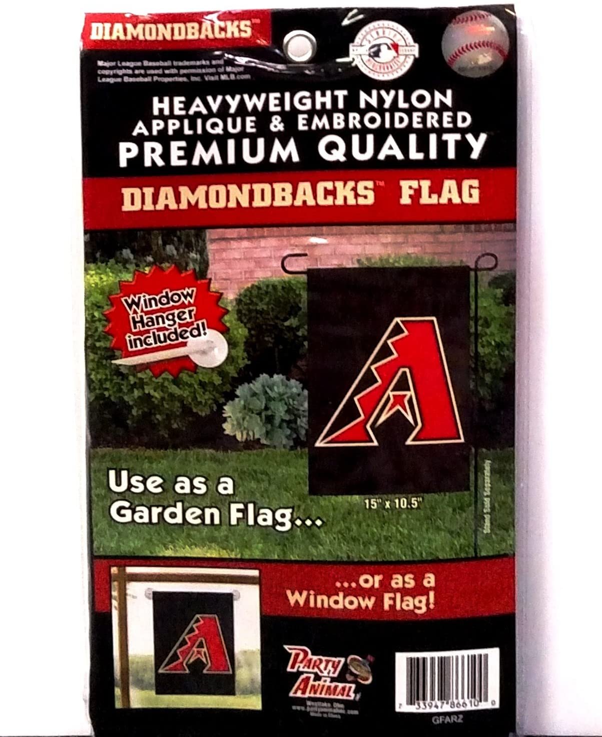 Arizona Diamondbacks Premium Garden Flag Banner, Embroidered, 13x18 Inch