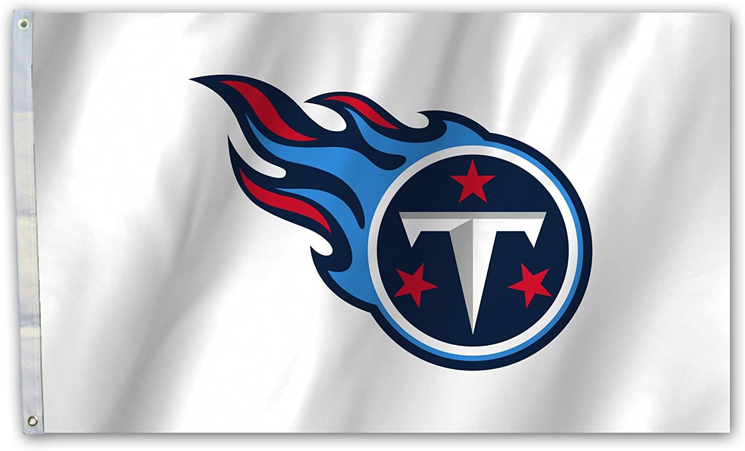 Tennessee Titans Premium 3x5 Feet Flag Banner, White Design, Metal Grommets, Outdoor Use, Single Sided