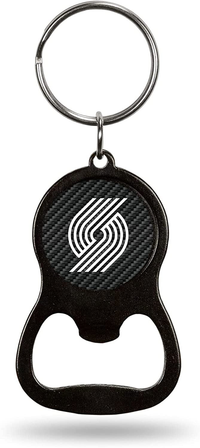 Portland Trail Blazers Keychain Bottle Opener Carbon Fiber Design Metal Basketball