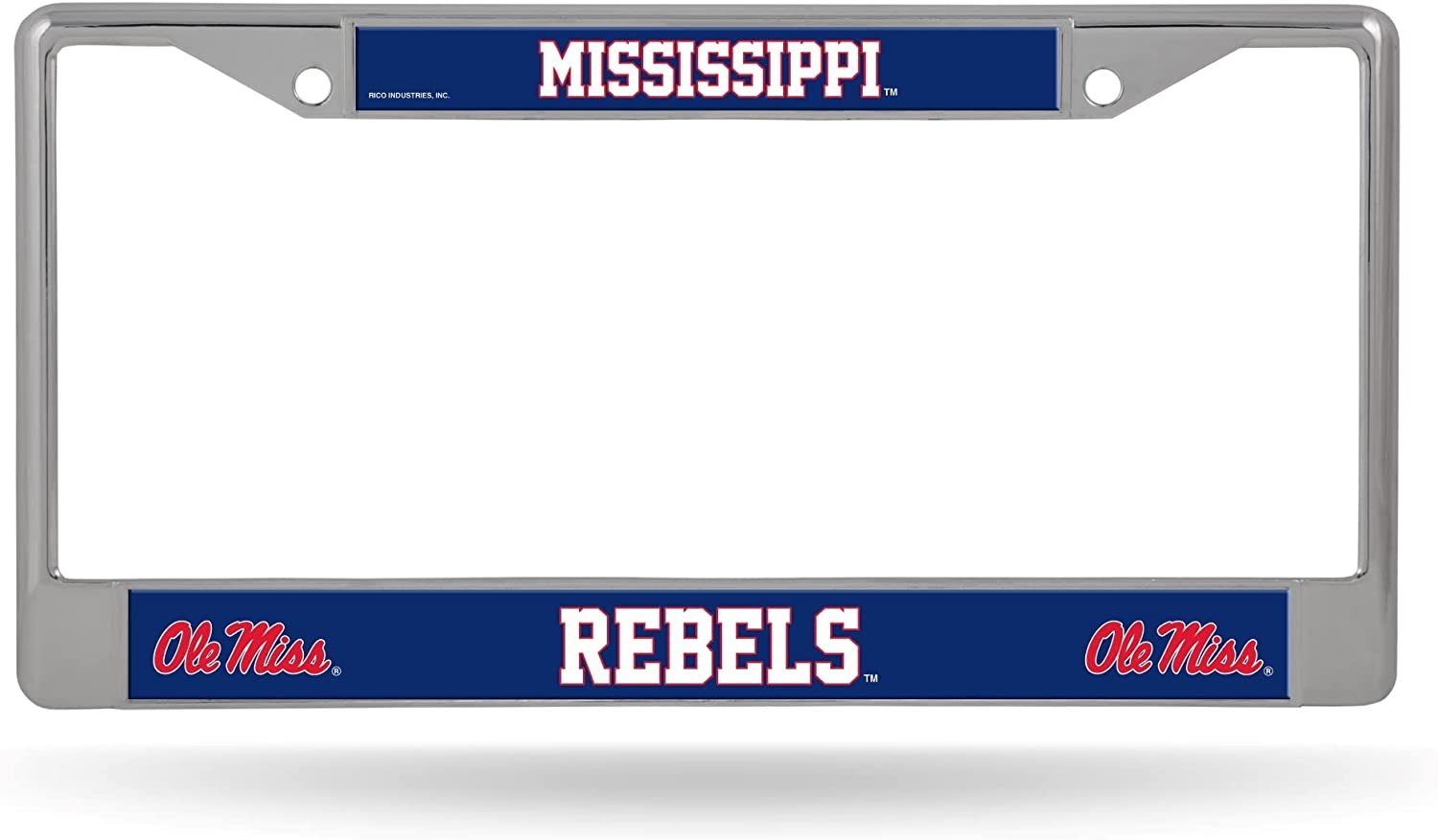 Mississippi Rebels Ole Muss Metal License Plate Frame Tag Cover University of
