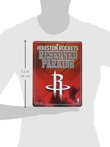 Houston Rockets 8.5-Inch by 11-Inch Metal Parking Sign Décor