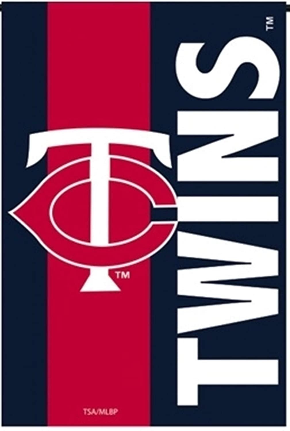 Minnesota Twins Premium Double Sided Garden Flag Banner, Embellished Applique, 13x18 Inch, Display Pole Sold Separately