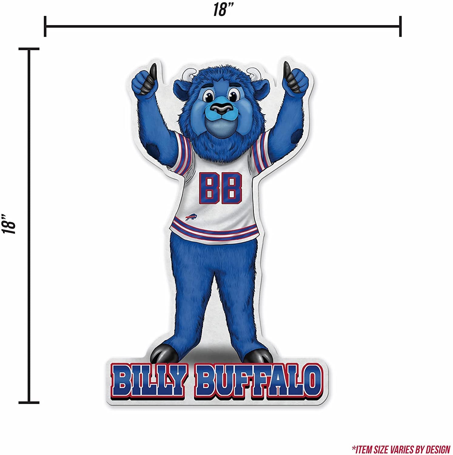 Buffalo Bills Pennant Mascot Logo 18 Inch Soft Felt